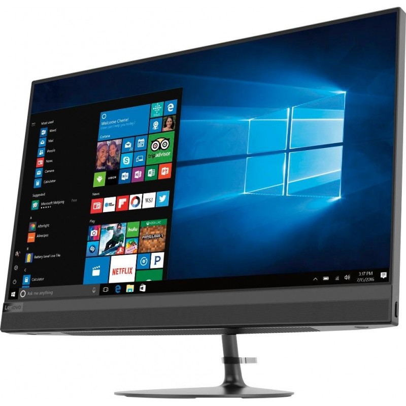 Lenovo - 520-24AST 23.8" Touch-Screen All-In-One - AMD A12-Series - 8GB Memory - 1TB Hard Drive - Black