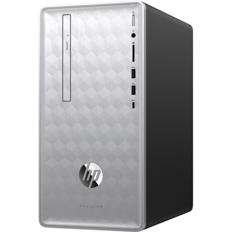 HP - Pavilion Desktop - Intel Core i3 - 8GB Memory - 1TB Hard Drive + 128GB Solid State Drive - HP Finish In Natural Silver