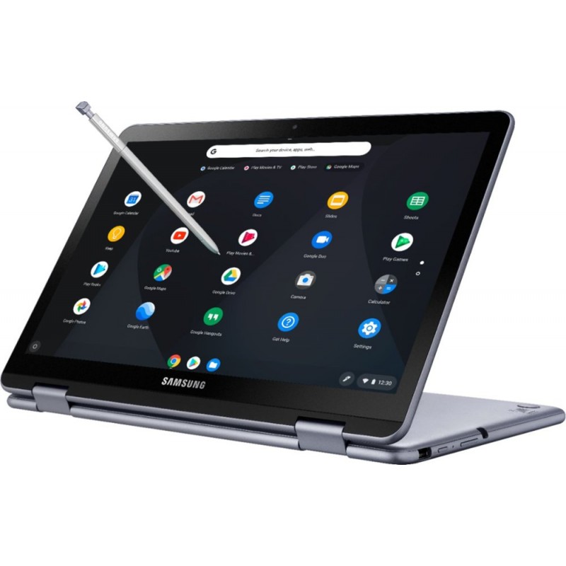 Samsung - Plus 2-in-1 12.2" Touch-Screen Chromebook - Intel Core m3 - 4GB Memory - 64GB eMMC Flash Memory - Stealth Silver