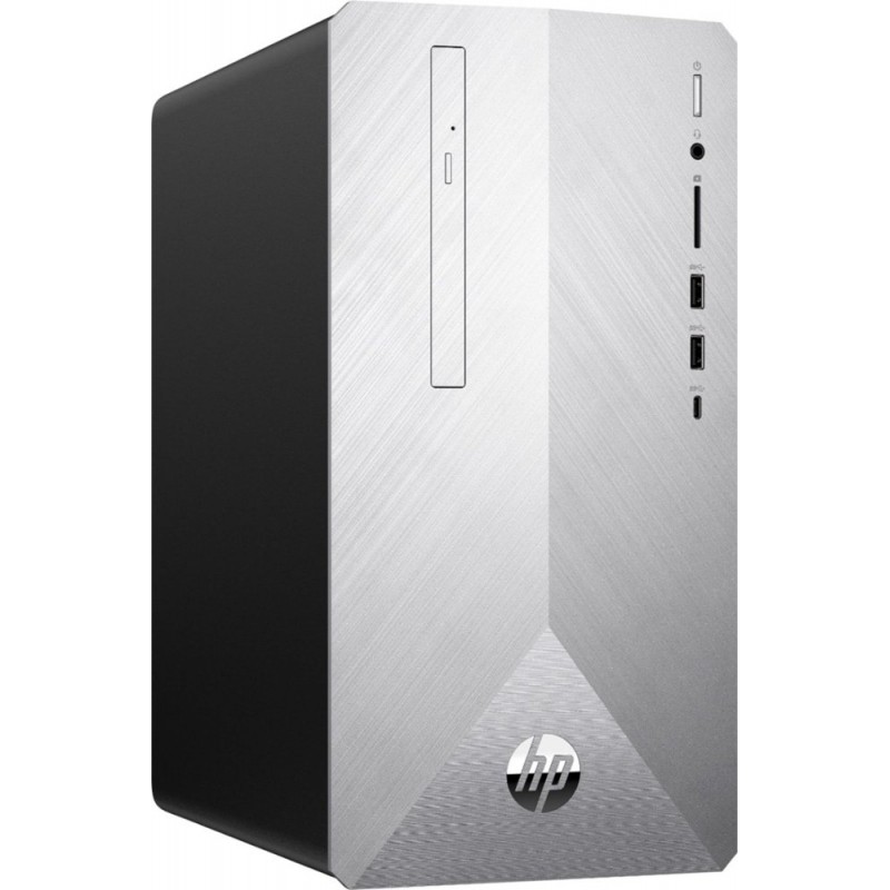 HP - Pavilion Desktop - Intel Core i7 - 16GB Memory - 1TB Hard Drive + 128GB Solid State Drive - Natural Silver/Brushed Hairline Pattern