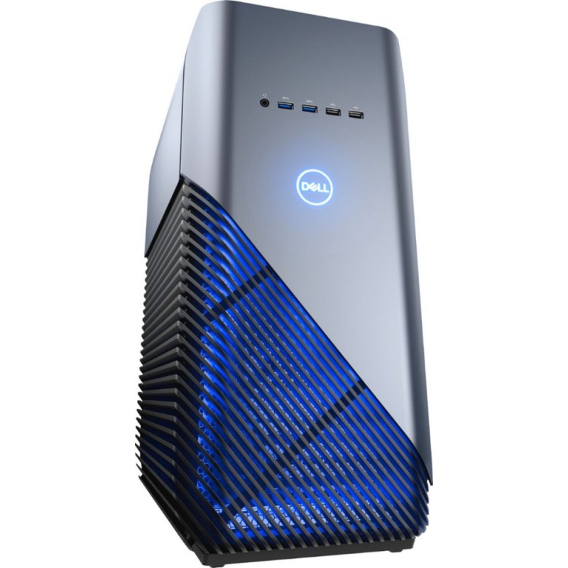 Dell - Inspiron Desktop - Intel Core i7 - 16GB Memory - NVIDIA GeForce GTX 1070 - 1TB Hard Drive + 256GB Solid State Drive - Recon Blue With Clear Panel And Blue Lighting