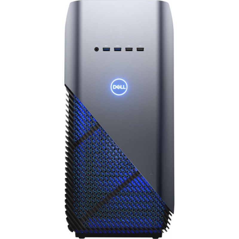Dell - Inspiron Desktop - Intel Core i7 - 16GB Memory - NVIDIA GeForce GTX 1070 - 1TB Hard Drive + 256GB Solid State Drive - Recon Blue With Clear Panel And Blue Lighting