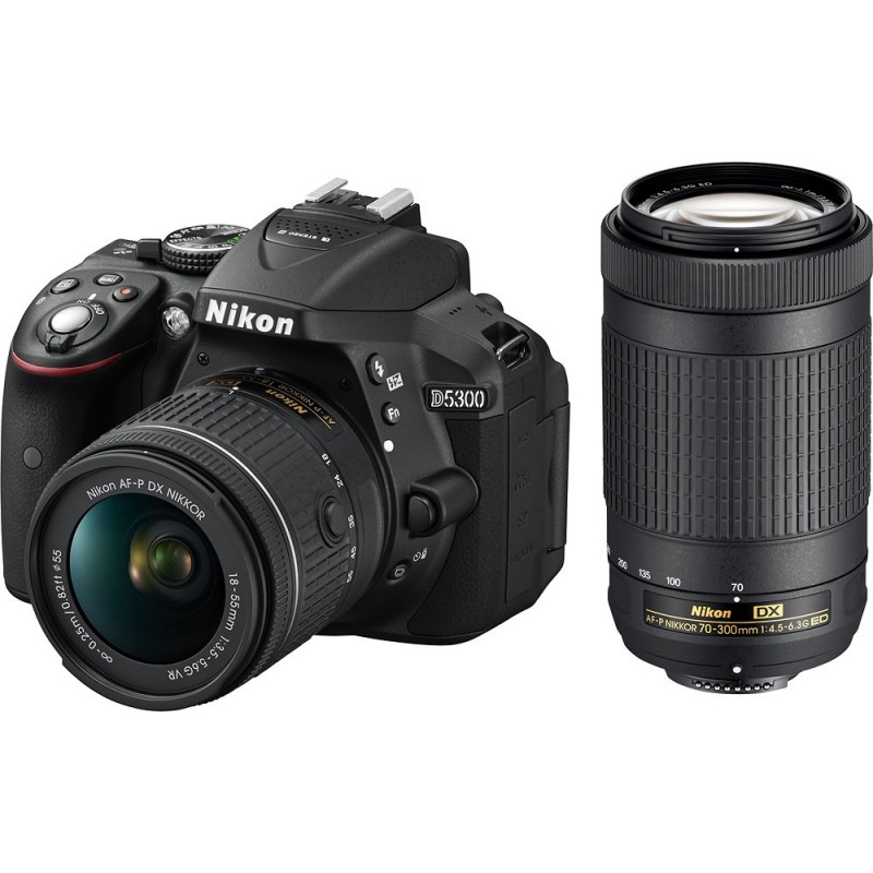 Nikon - D5300 DSLR Camera with AF-P VR DX 18-55mm ...