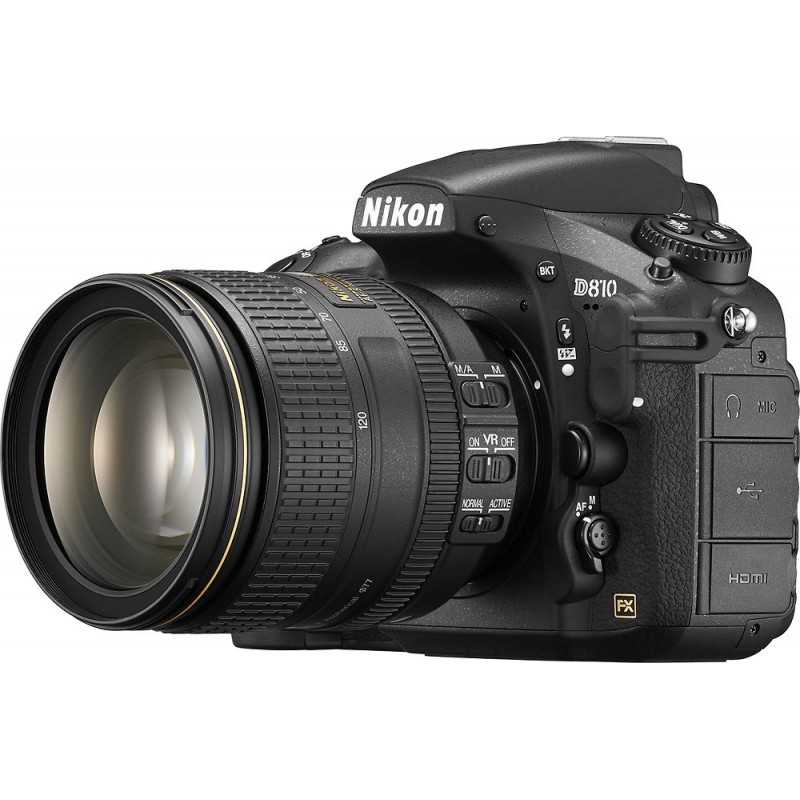 Nikon - D810 DSLR Camera with AF-S NIKKOR 24-120mm f/4G ED VR Zoom Lens - Black