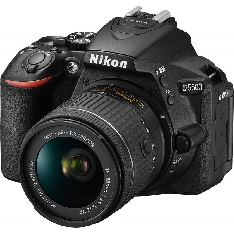 Nikon - D5600 DSLR Camera with AF-P DX NIKKOR 18-55mm f/3.5-5.6G VR Lens - Black