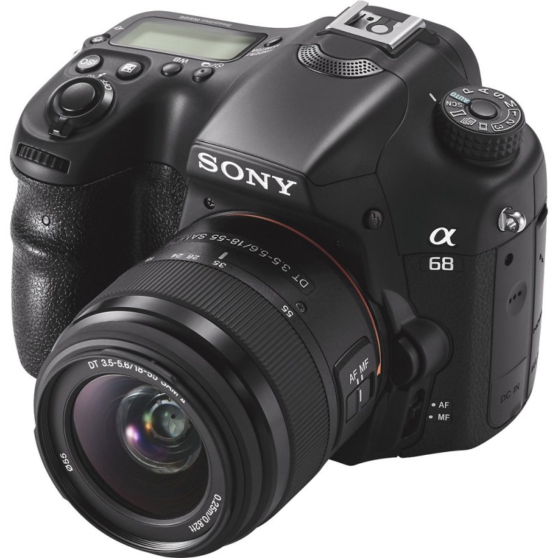 Sony - Alpha a68 DSLR Camera with 18-55mm Lens - black
