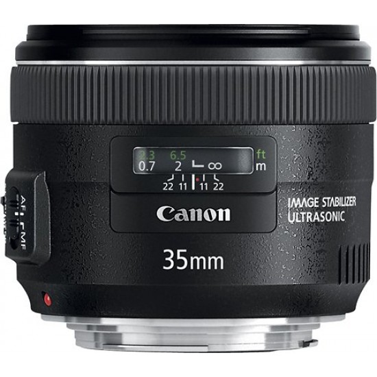 Canon - EF 35mm f/2 IS USM Wide-Angle Lens - Black