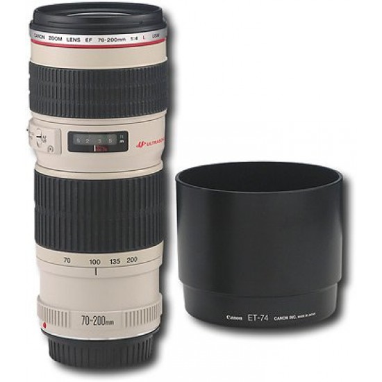 Canon - EF 70-200mm f/4L USM Telephoto Zoom Lens - White